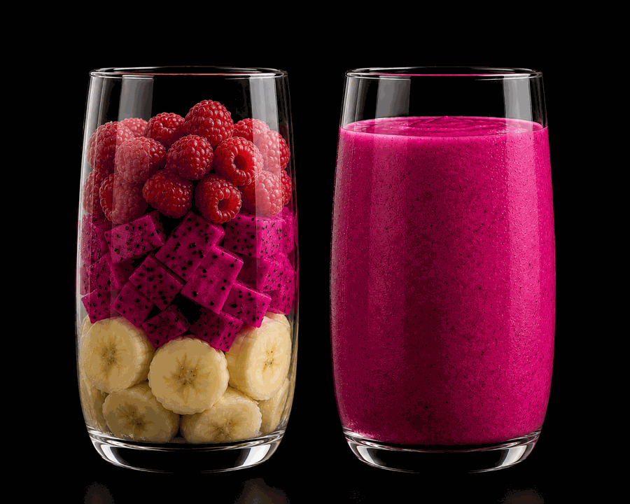 Framboesa · Pitaya · Banana
