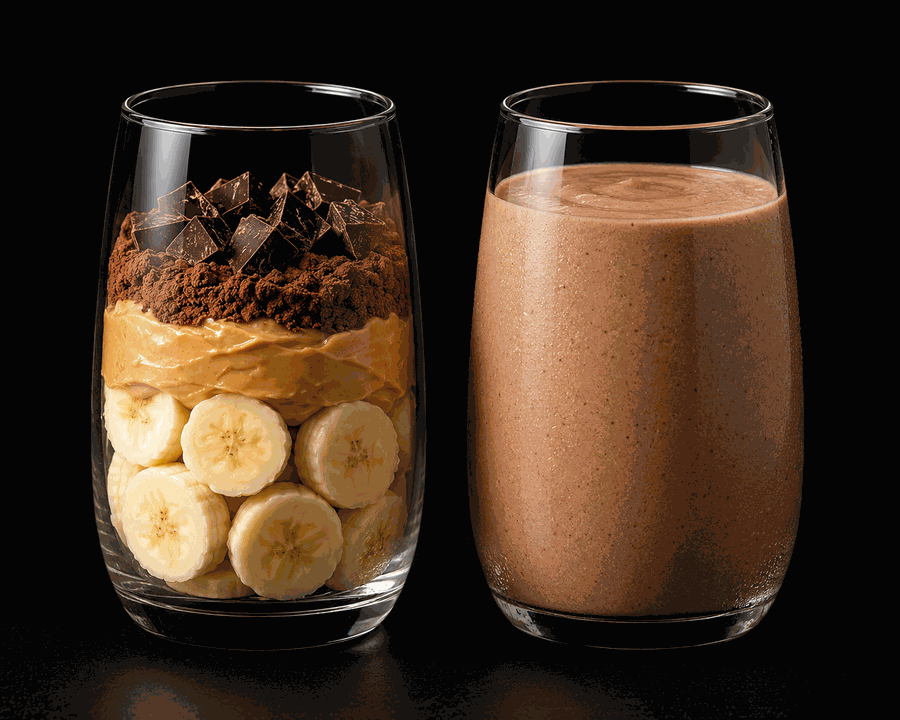 Cacau · Amendoim · Banana