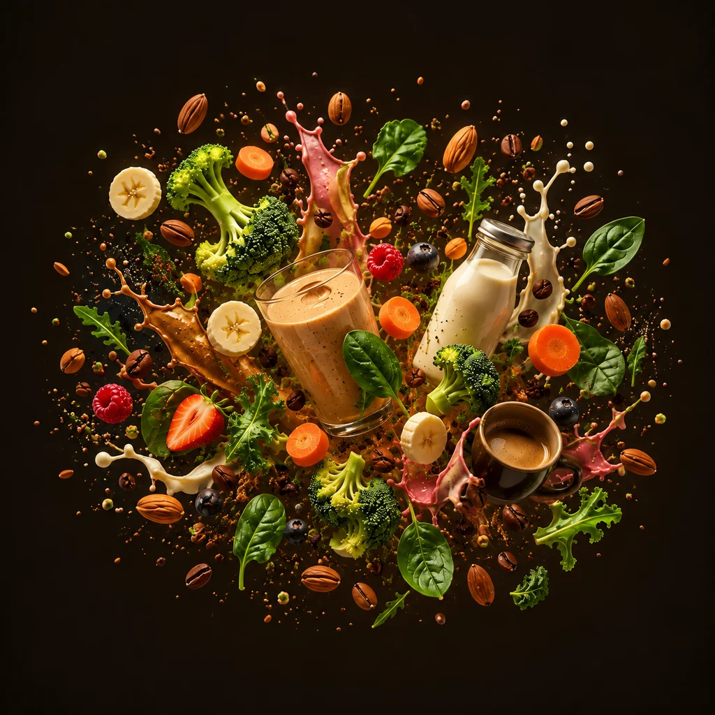 Alimentos e bebidas variados